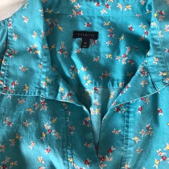 Talbots Floral Button Tunic Top - Picture 5 of 5